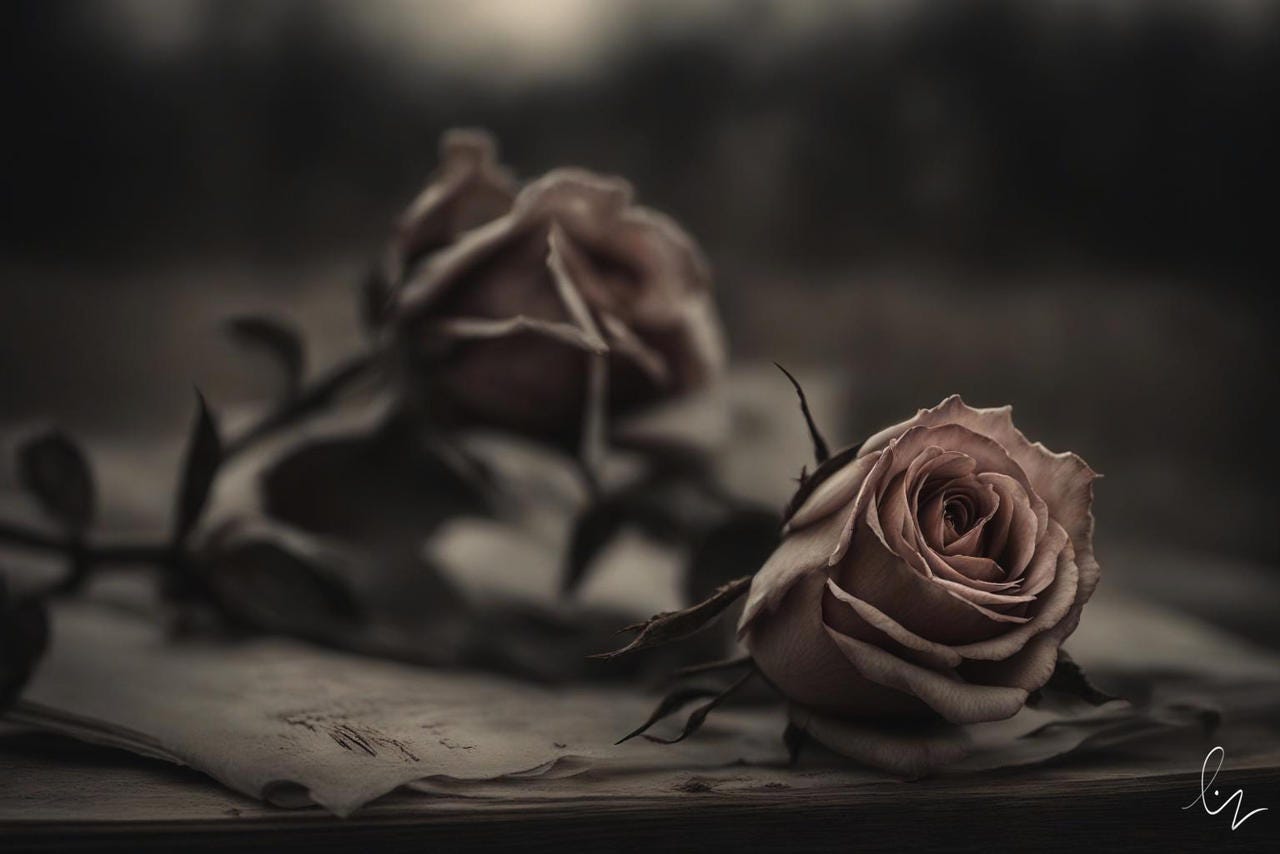 A Wilted Rose's Silent Journey