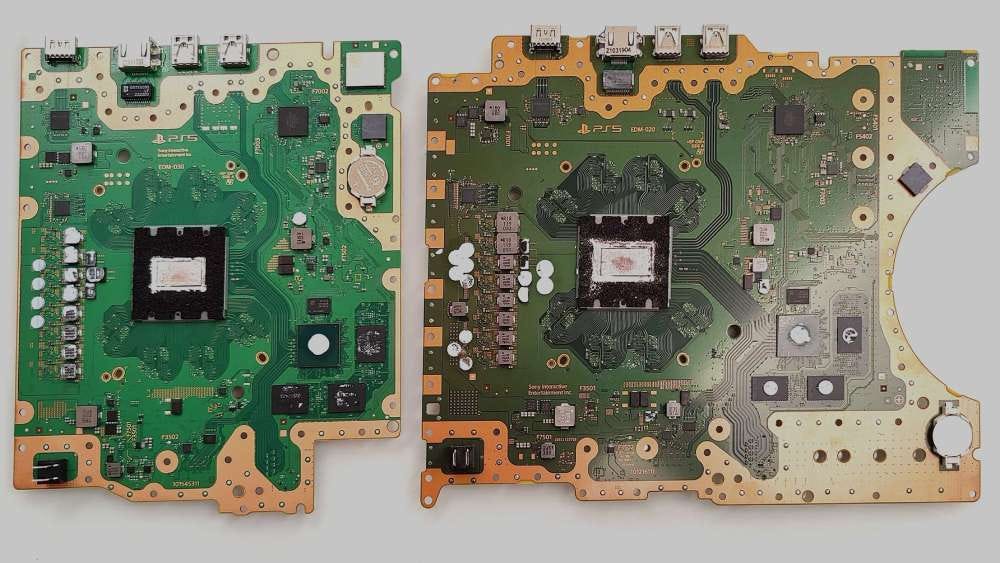 New PS5 motherboard versus the old design