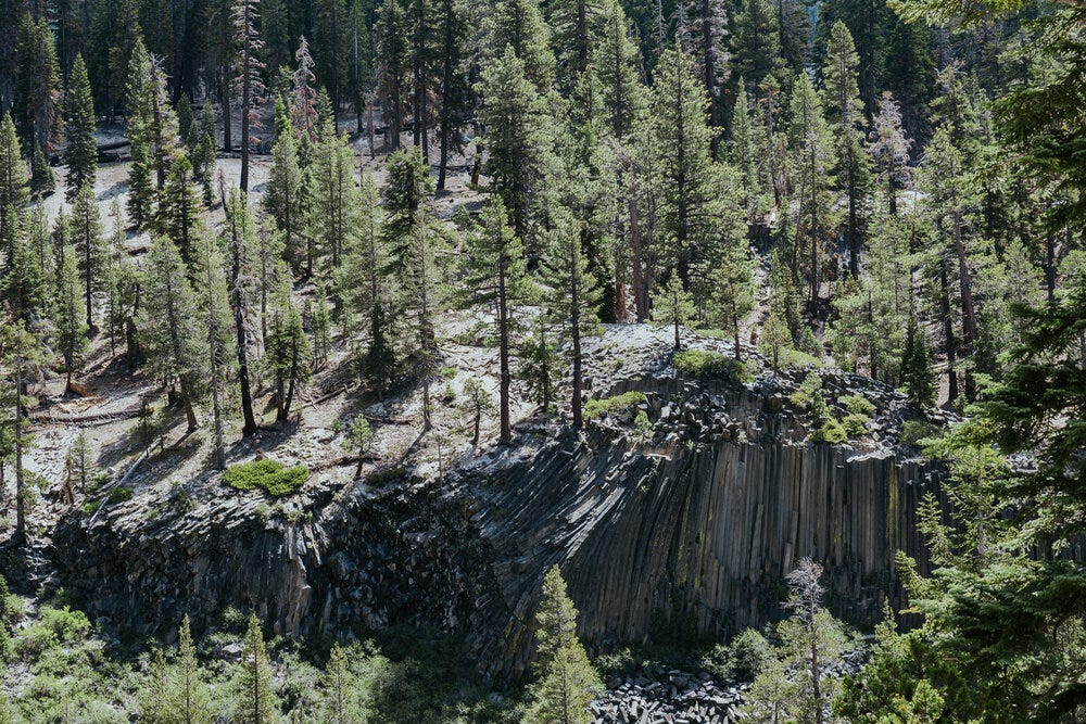 Devils Postpile –&nbsp;a natural basalt column structure near Red’s Meadow.