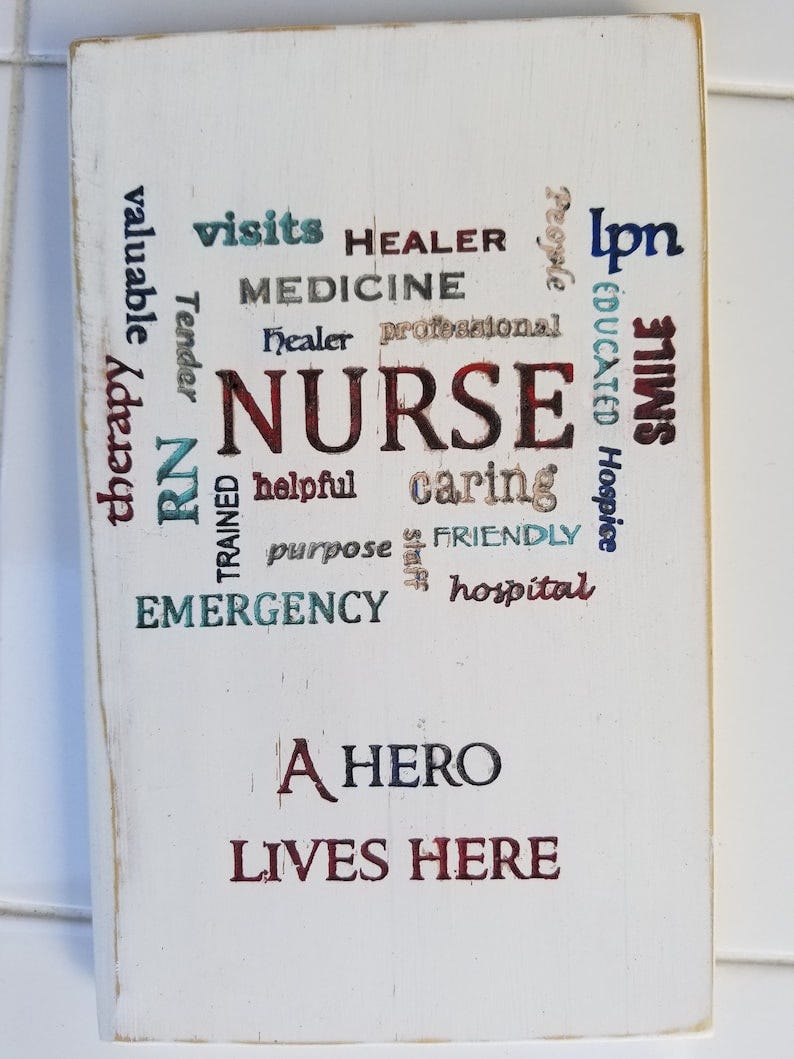 Salute to Nurses/Hero Series/wall hanging/recycled/pallet art image 1
