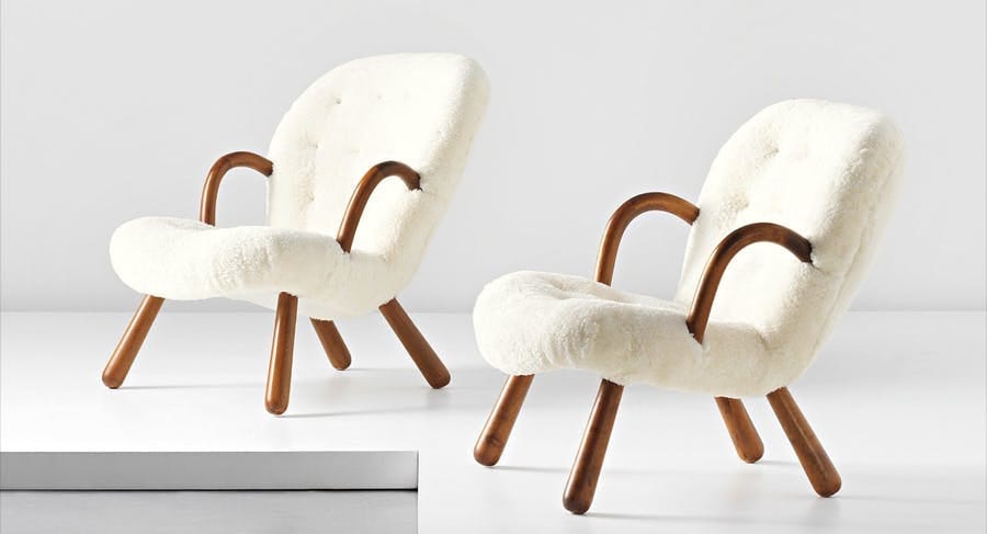 The pair of Clam chairs that sold at Phillips in London in 2013 for about $222,000. Photo: Phillips The pair of Clam chairs that sold at Phillips in London in 2013 for about $222,000. Photo: Phillips