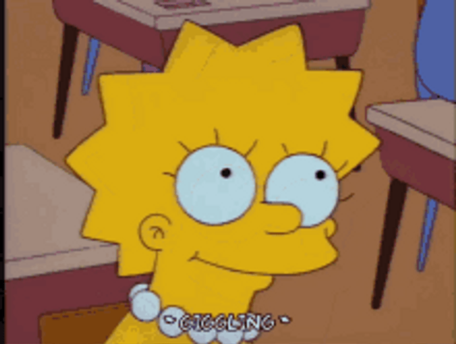 Lisa Simpson giggling