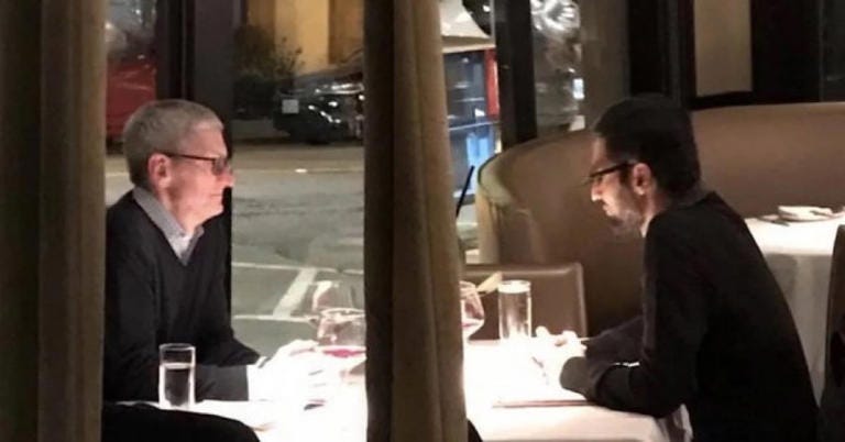  Tim Cook and Sundar Pichai Spotted Dinning Together 