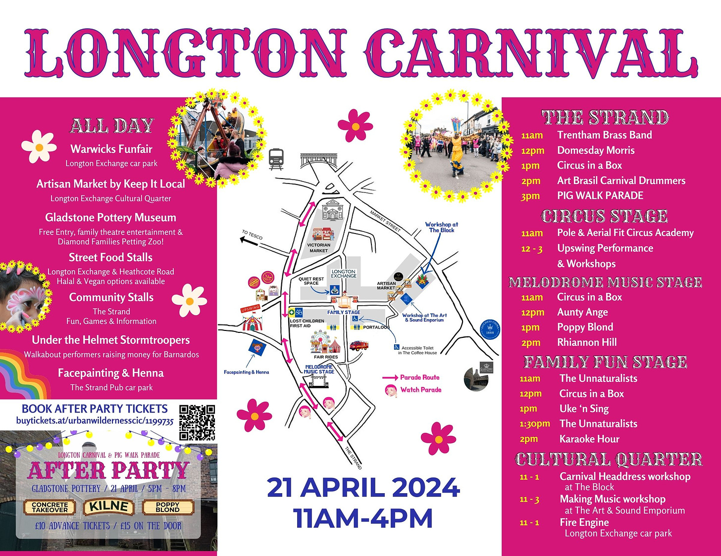 Programme for Longton Carnival on Sunday