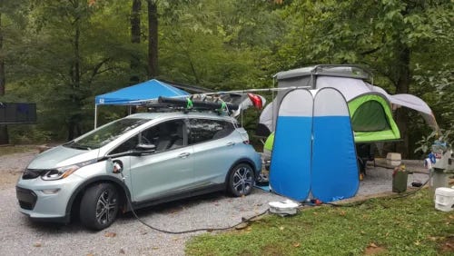 Chevy Bolt Camper: Can you sleep in a Chevy Bolt? Yes - here's how! 40 car camping - Nimblecamper.com Chevy Bolt Camper: Can you sleep in a Chevy Bolt? Yes – here’s how!