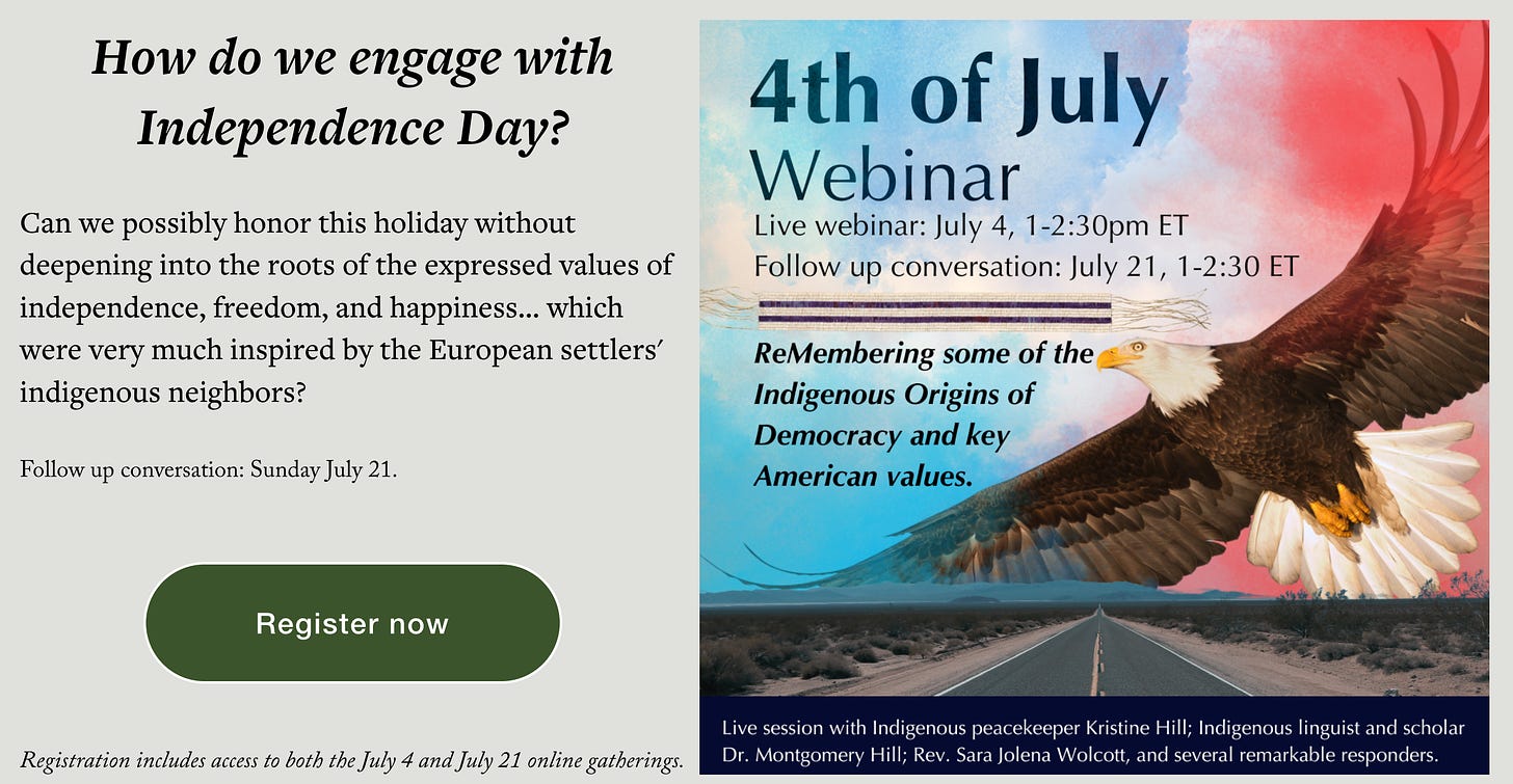 Poster for 4th of July webinar described in text beneath this image