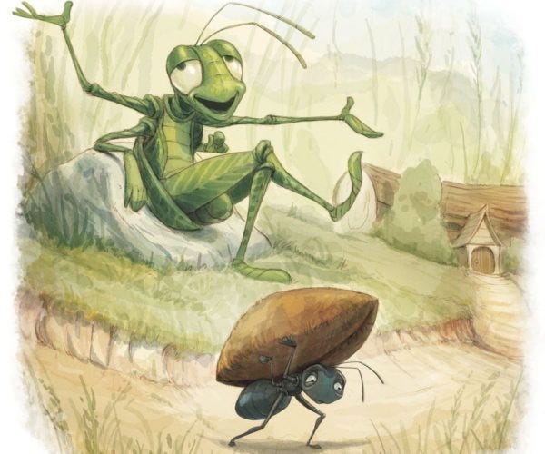 La hormiga y el saltamontes