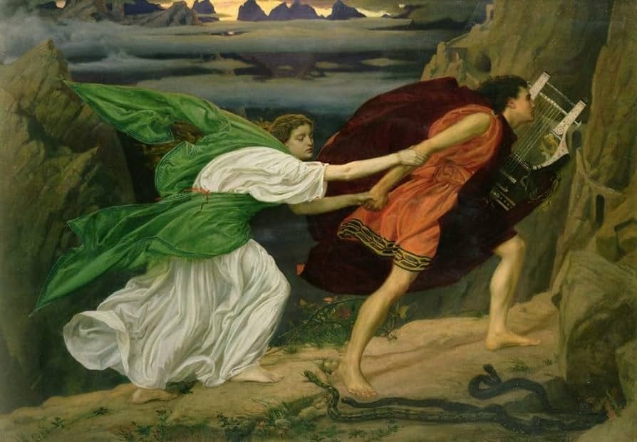 Famous Painting Canvas with Picture Canvas Art Orpheus and Eurydice by  Edward Poynter for Living Room Decor 60x90cm