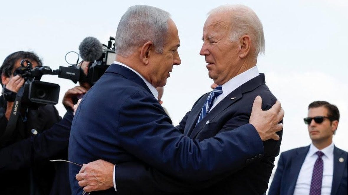 Biden embraces Netanyahu