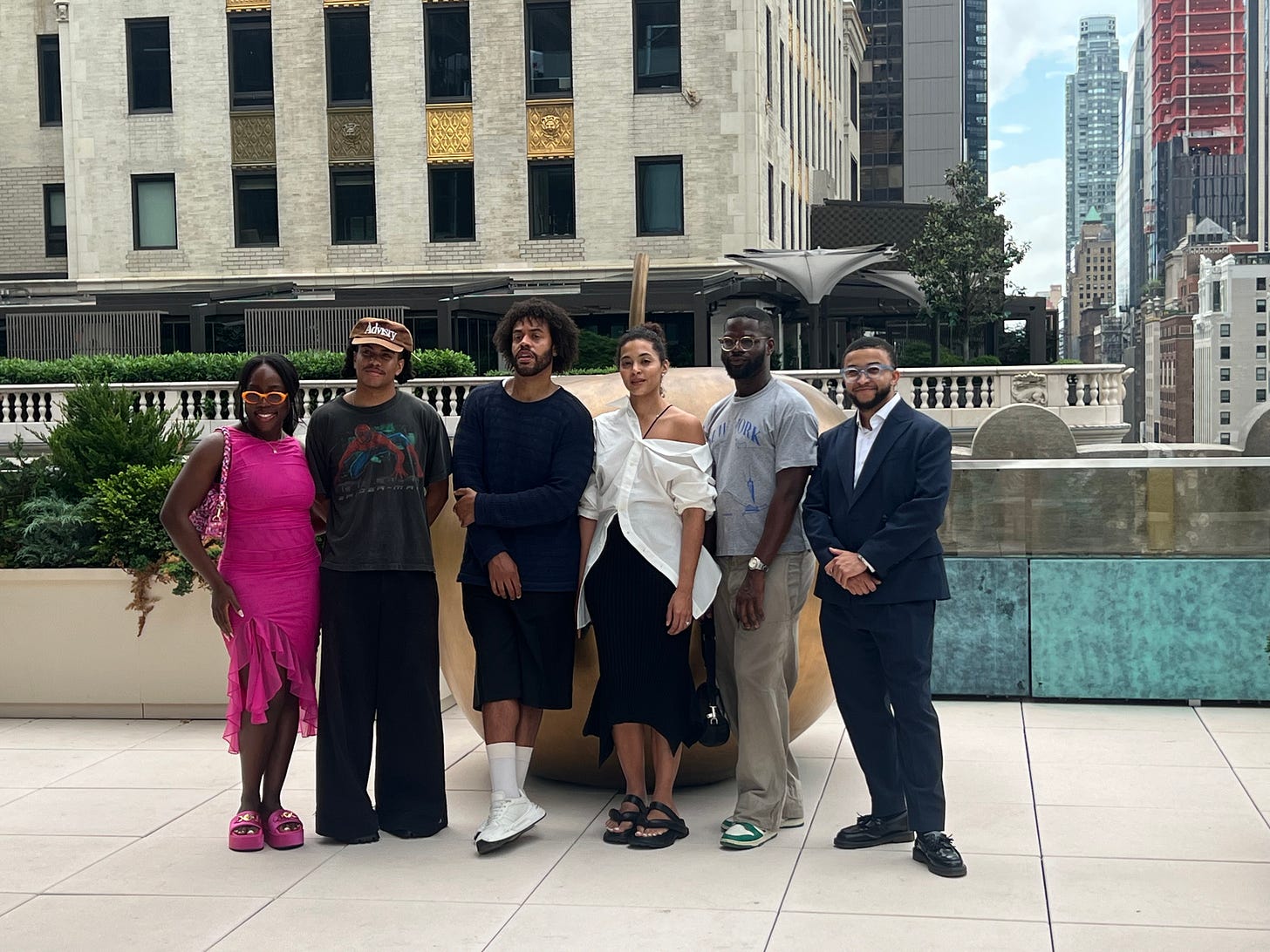 RAISEfashion’s Brand Fellowship fashion designers on the roof of Tiffany’s Landmark building in New York