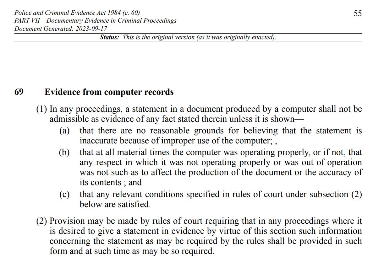 Computer says guilty” – an introduction to the evidential presumption that  computers are operating correctly – The Law and Policy Blog