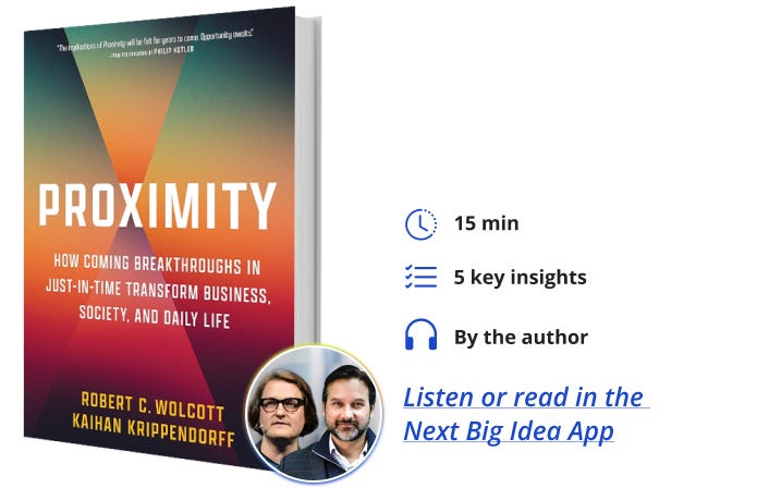 Proximity Robert Wolcott Kaihan Krippendorff Next Big Idea Club