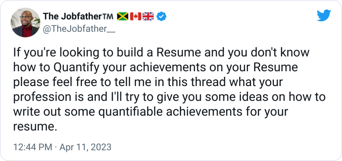 If you're looking to build a Resume and you don't know how to Quantify your achievements on your Resume please feel free to tell me in this thread what your profession is and I'll try to give you some ideas on how to write out some quantifiable achievements for y