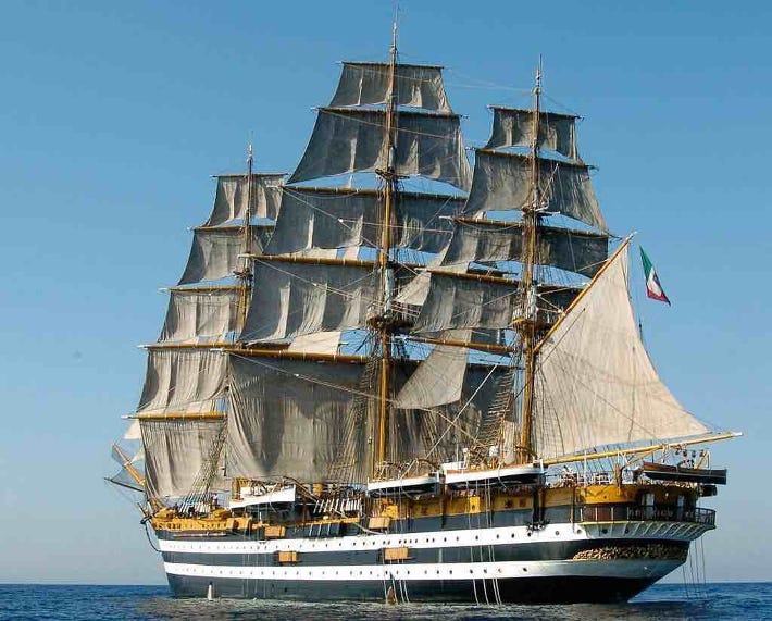 22 Febbraio 1931 : 90 anni fa varata la nave Amerigo Vespucci - Patronato  ENASC