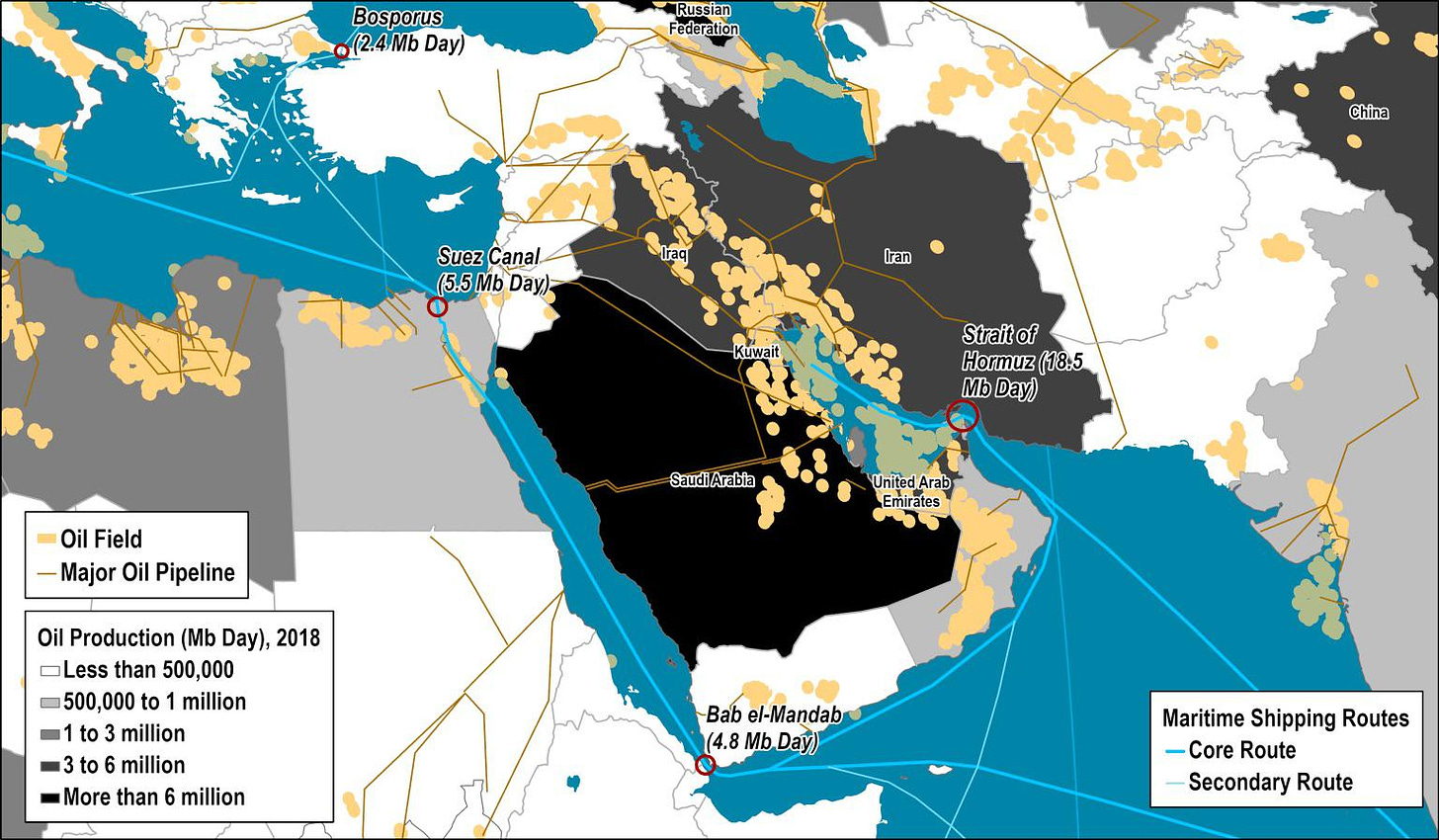 Map of oil fields and pipelines in the Middle East : r/MapPorn