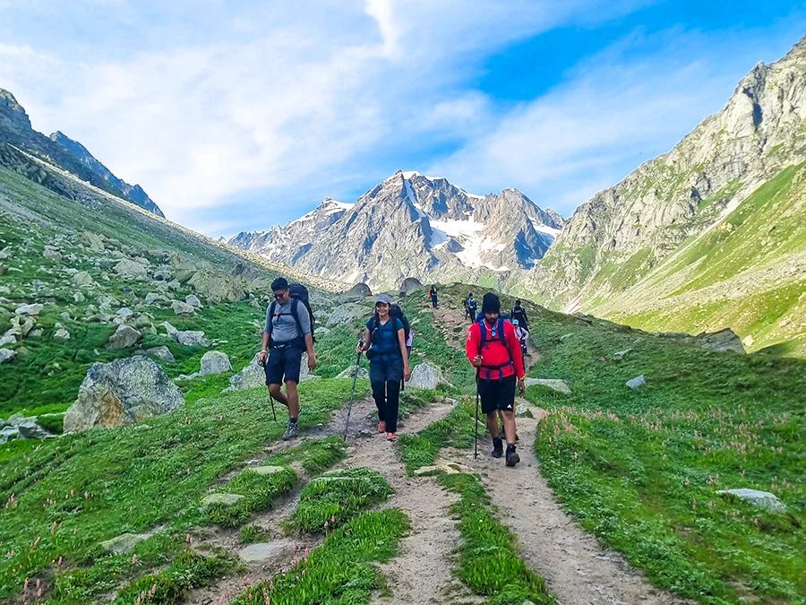 Meadow views on Hampta Pass Trek