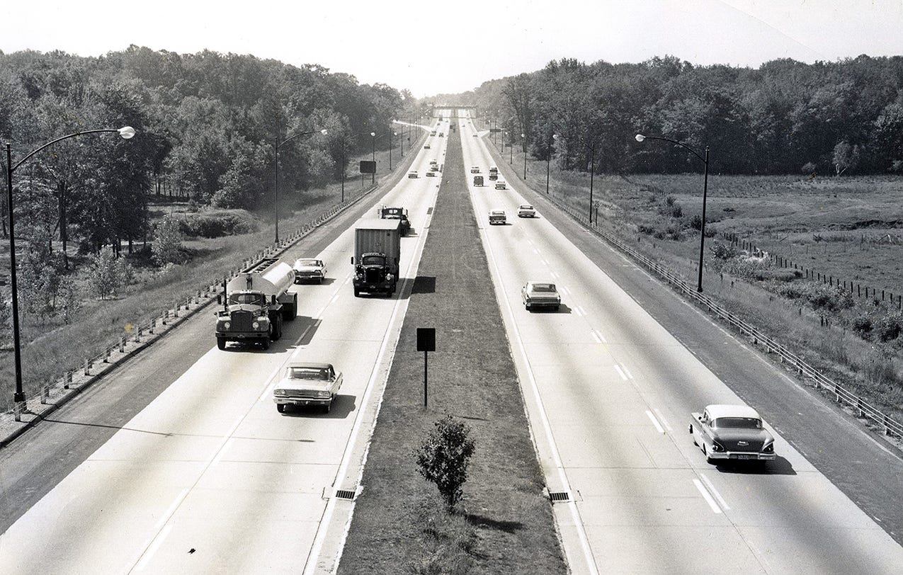 Opening of I-91 through Windsor