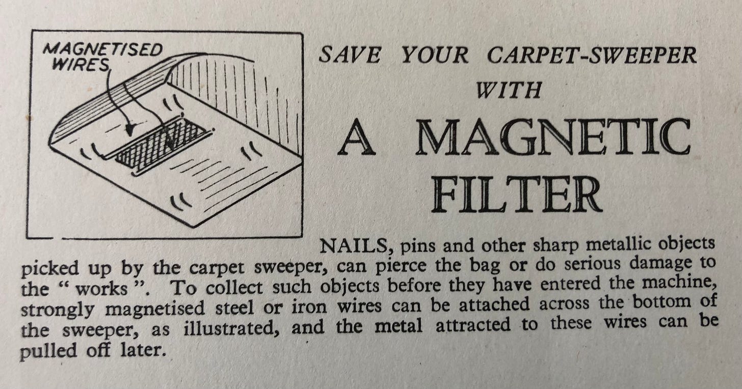 Title: Save for your carpet sweeper with a magnetic filter