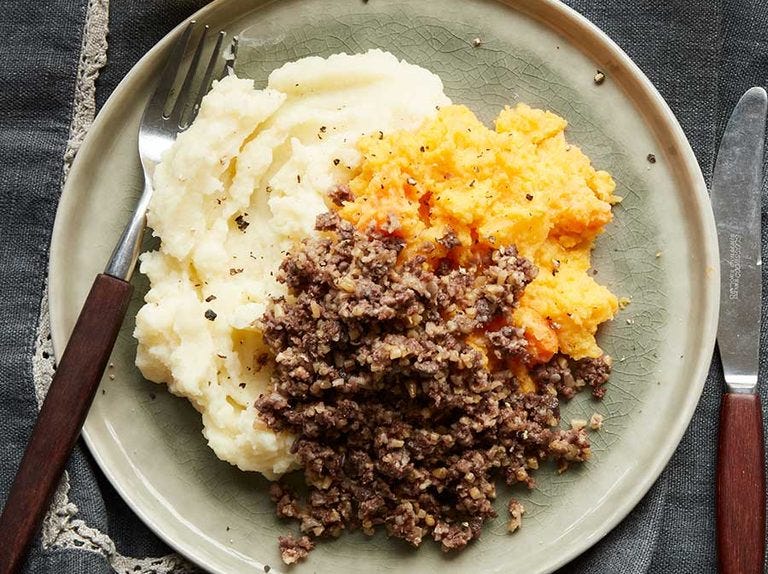 Haggis, neeps & tatties