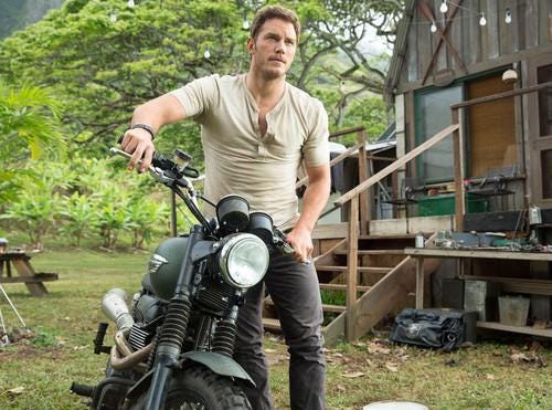 chris pratt bare riding back with indiana jones reboot film