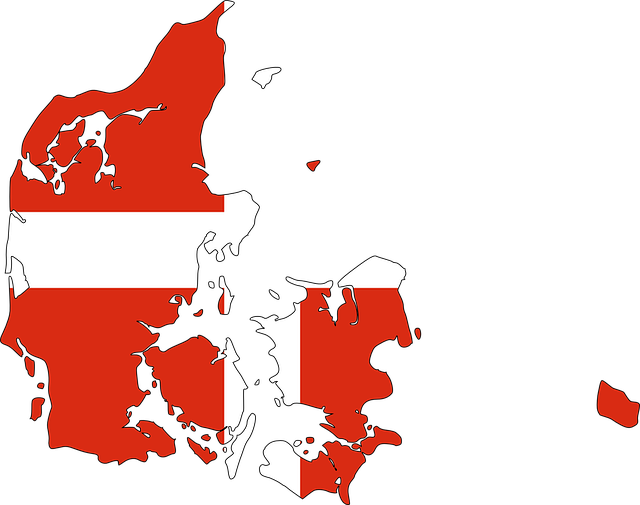 Danmark, Land, Flagga, Karta, Danmark