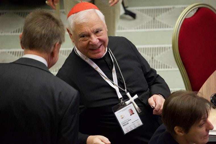 Cardinal Gerhard Müller at the Synod on Synodality on Oct. 25, 2023.