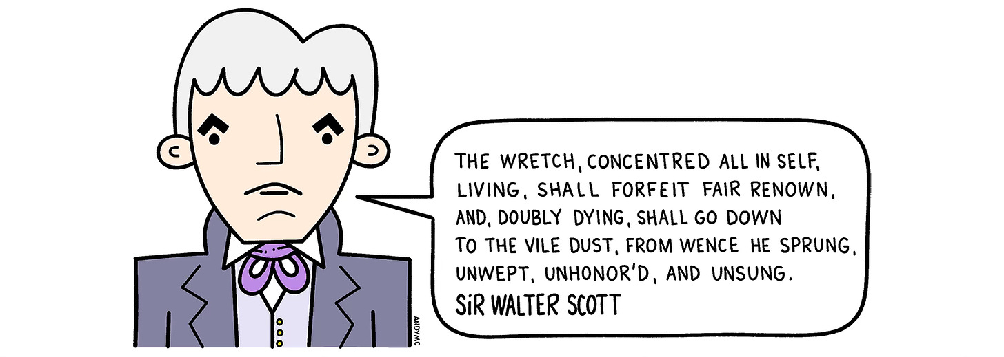 an illustration of Sir Walter Scott 