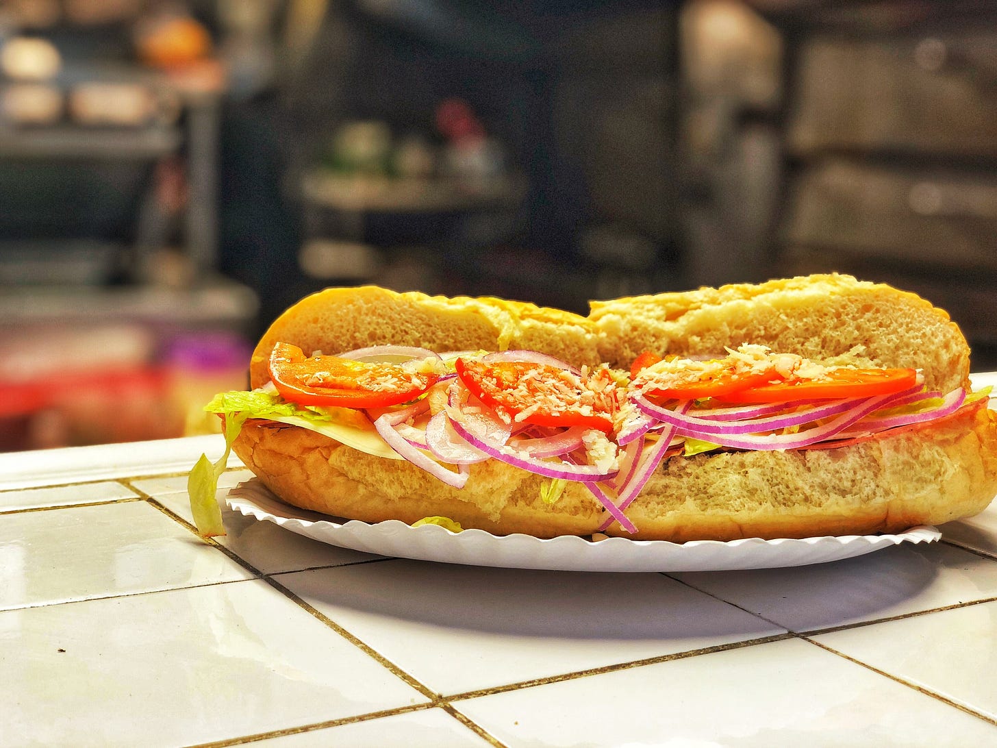 The Italian Italian Hoagie at Rockaway Pizza. A textbook hoagie with elevated meats.