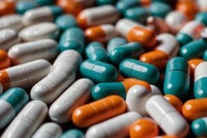 table top of pills
