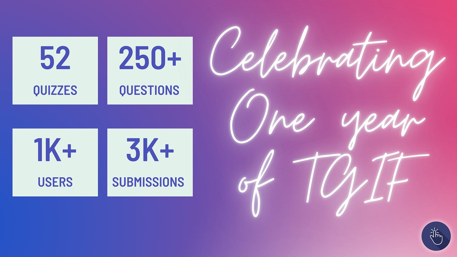 Celebrating 1 Year of TGIF - The MVP backstory | UXHack banner