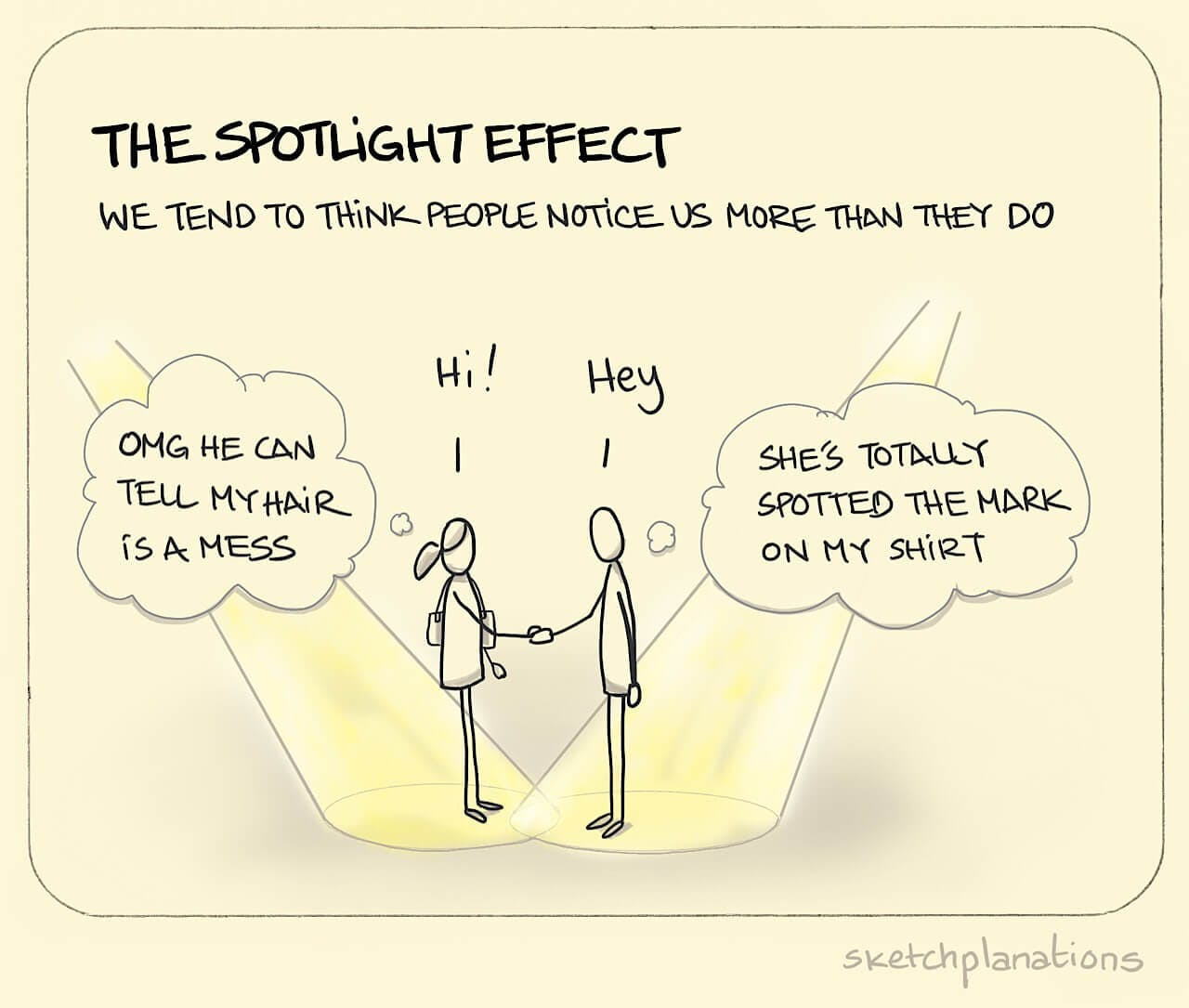 The spotlight effect - Sketchplanations