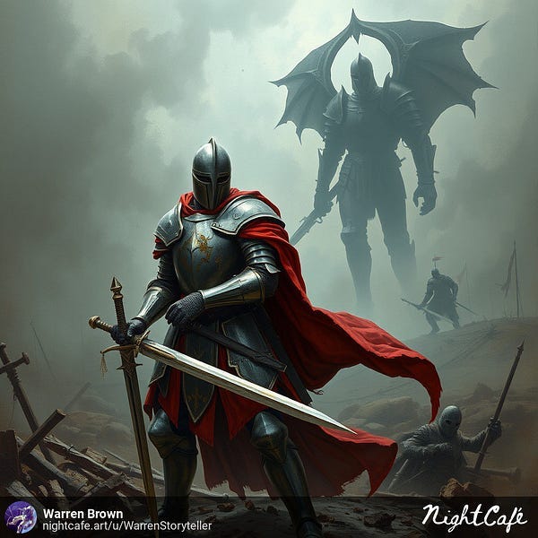 Knight on the battlefield