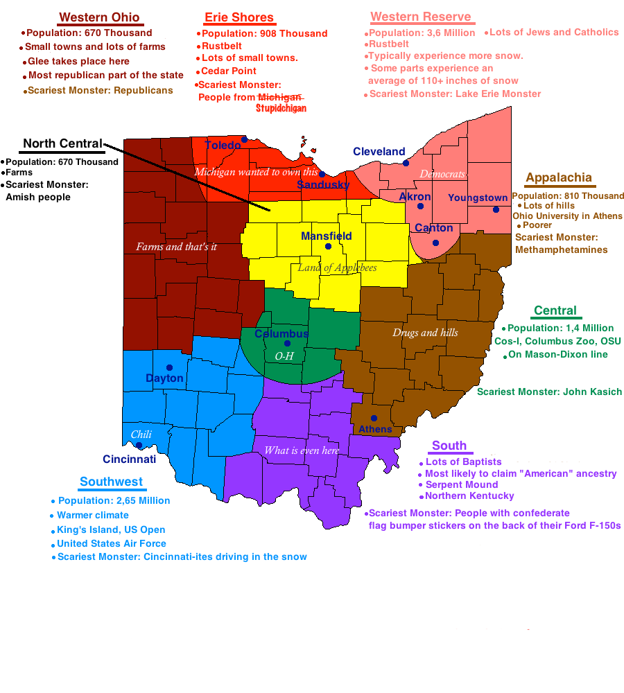 r/MapPorn - Regions of Ohio [900x1000] [OC]