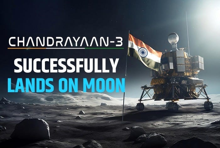 Chandrayaan-3 Successfully Lands on Moon; India Scripts History, Joins  Elite Club of Achievers