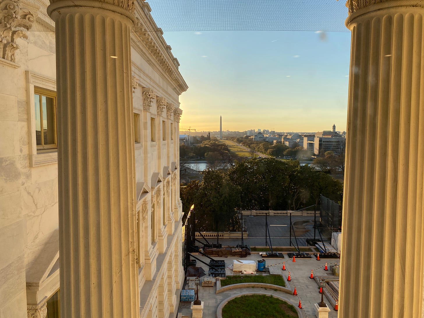 View of the Washington Mall at the U.S. Capitol and Washington monument