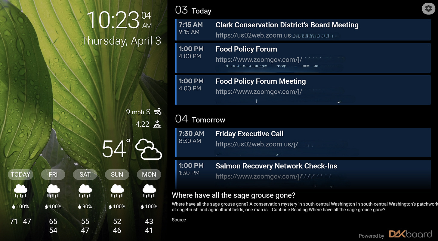 My DAK dashboard