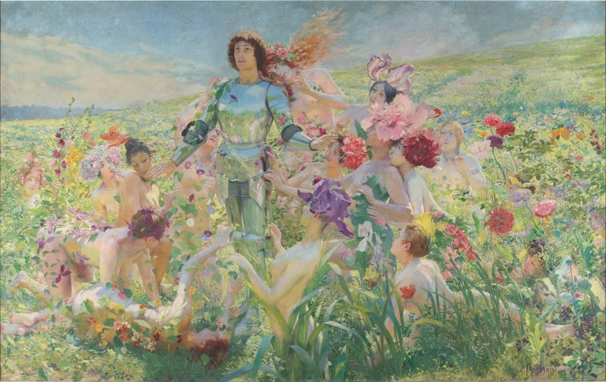 Le Chevalier aux fleurs - Georges Rochegrosse | Musée d'Orsay