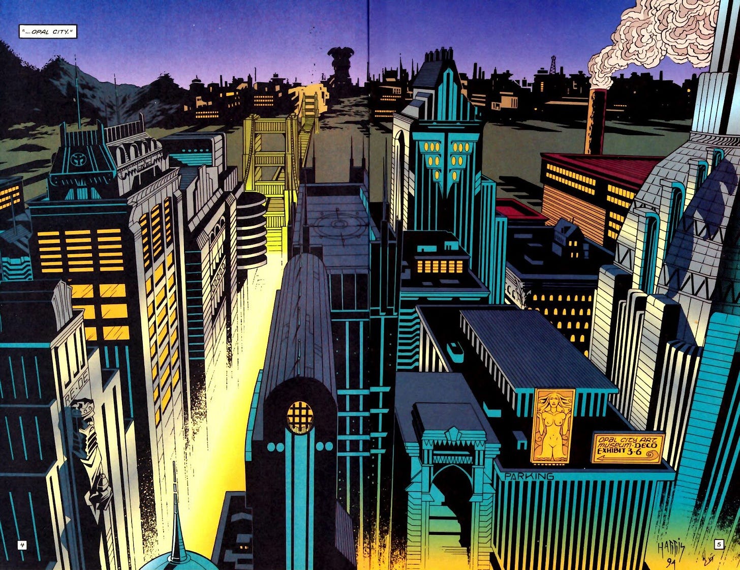 Opal City by Tony Harris. Image and concept owned by DC Comics.