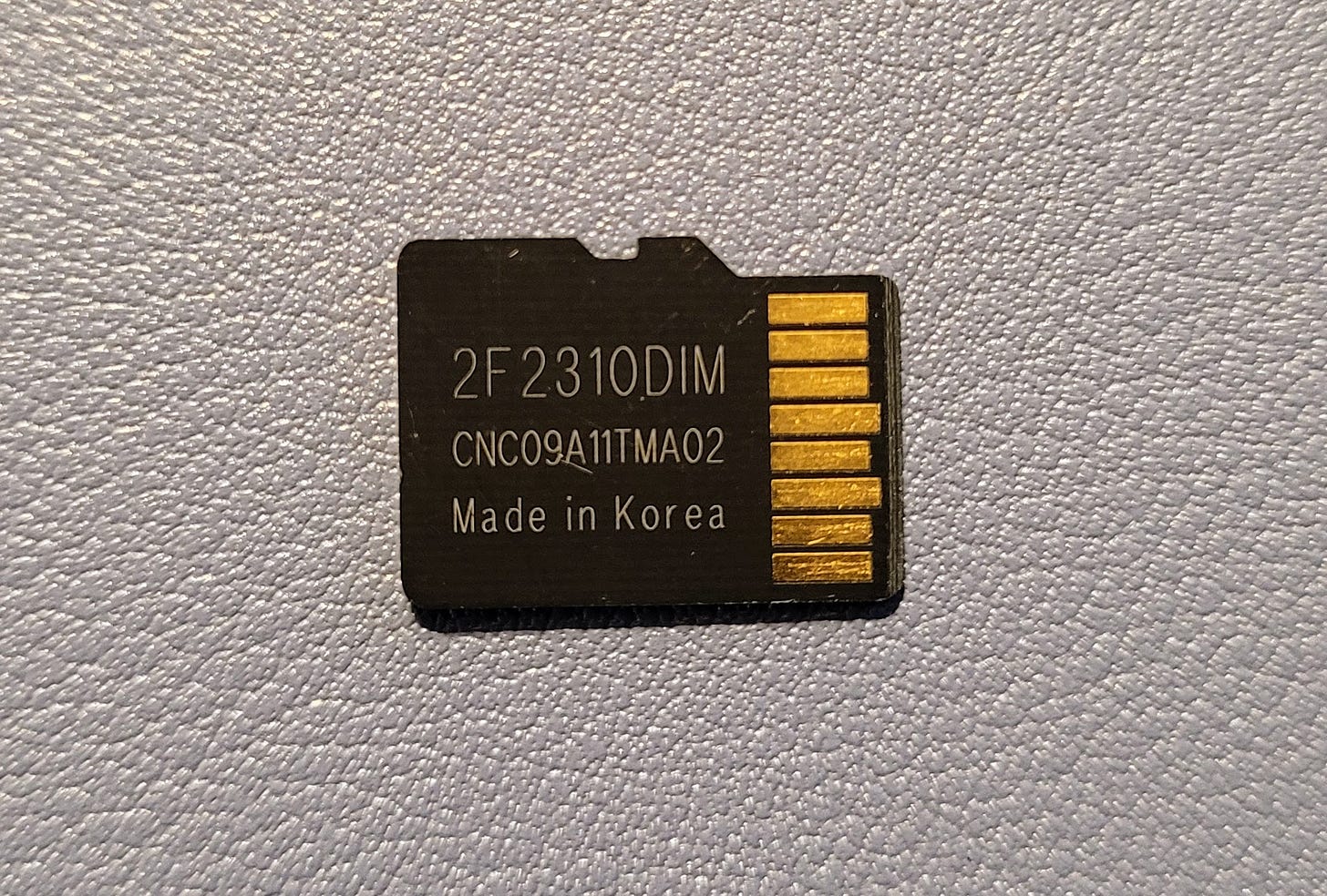 The microSD card, greatly enlarged