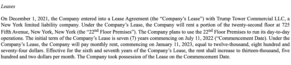 Section from September 30, 2022 From 10-Q SEC fiing for Akido Pharma Inc.on Leases - see link for full text: https://www.sec.gov/Archives/edgar/data/12239/000121390022071189/f10q0922_aikidopharm.htm