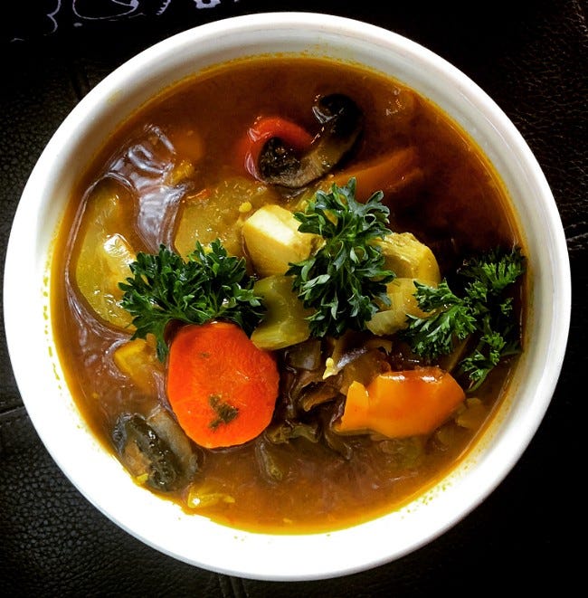 Image of Healthy Homemade Chicken Vegetable Soup