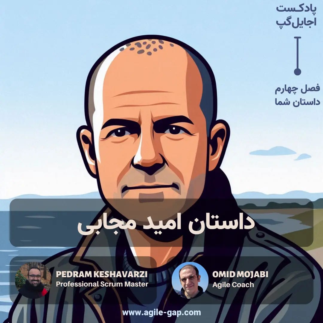 پادکست اجایل گپ - کاور اپیزود ‫ داستان امید مجابی | مربی چابک با پدرام کشاورزی