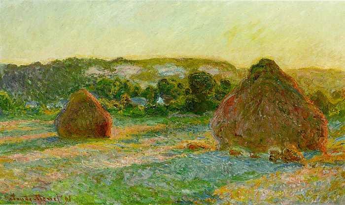 'Wheatstacks - End of Summer', 1890-91 (oil on canvas)