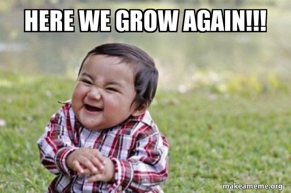 HERE WE GROW AGAIN!!! - Evil, scheming toddler | Make a Meme