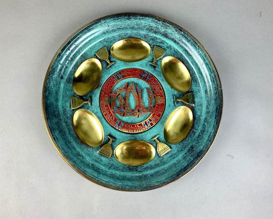 Product photo of vintage passover seder plate wall hanging