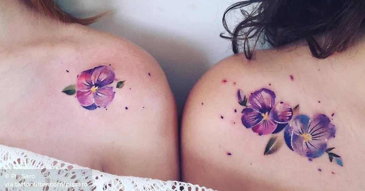 Matching best friend violet tattoos.