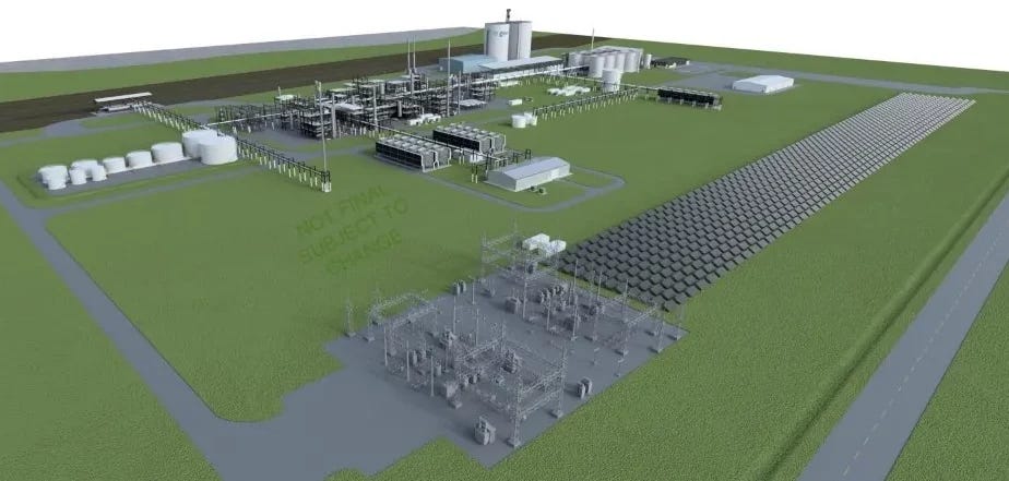 A depiction of what Gevo's Net-Zero1 plant being built in South Dakota could look like. Rendering courtesy of Gevo