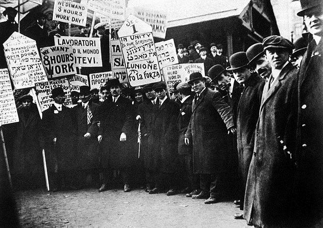File:Garment Workers on Strike, New York City circa 1913.jpg