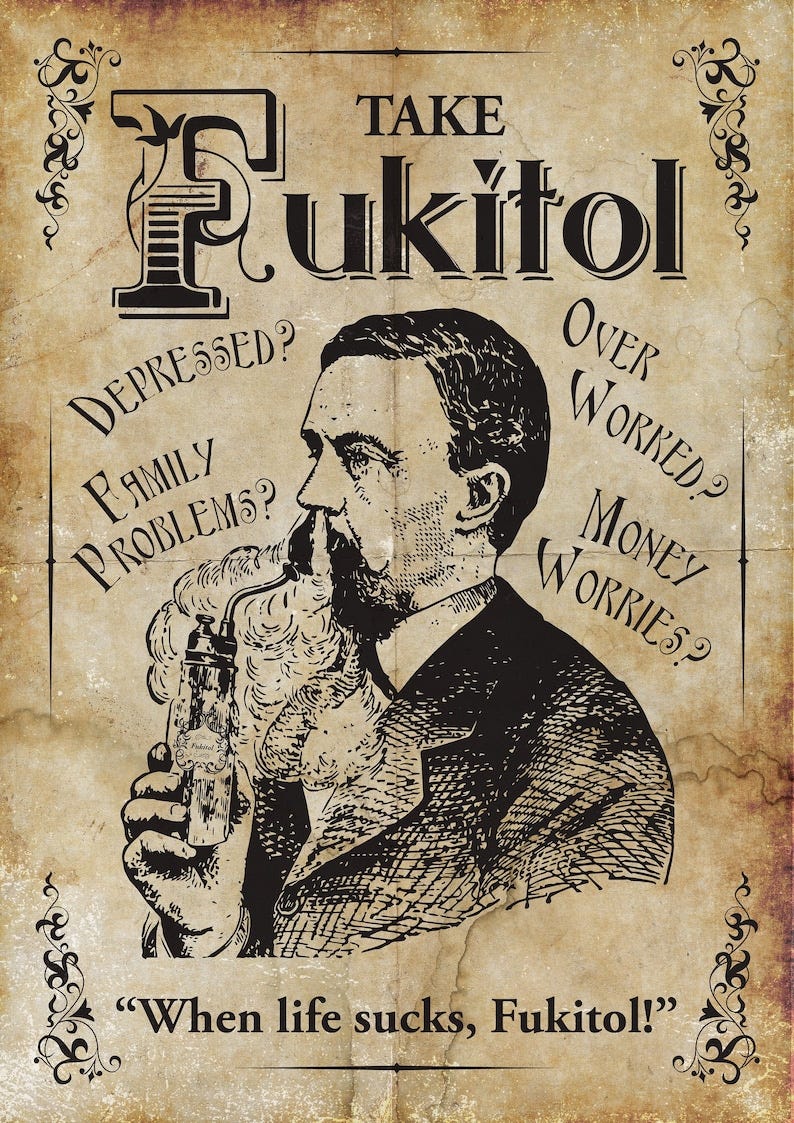 Retro Vintage Victorian Style Fukitol Pharma Drug A4 A3 A2 - Etsy UK