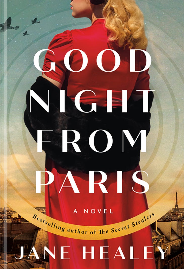 book cover of goodnight from paris by jane healey